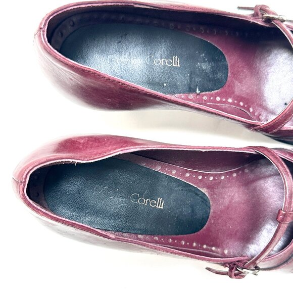 Paolo Corelli Burgundy Leather Mary Janes - Picture 8 of 10